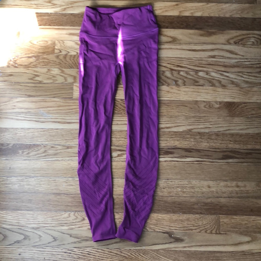 Long cranberry purple lululemon leggings